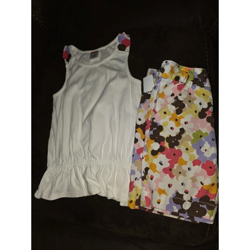 Gymboree glamour safari floral top and shorts size 5 outfit